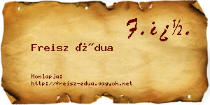 Freisz Édua névjegykártya